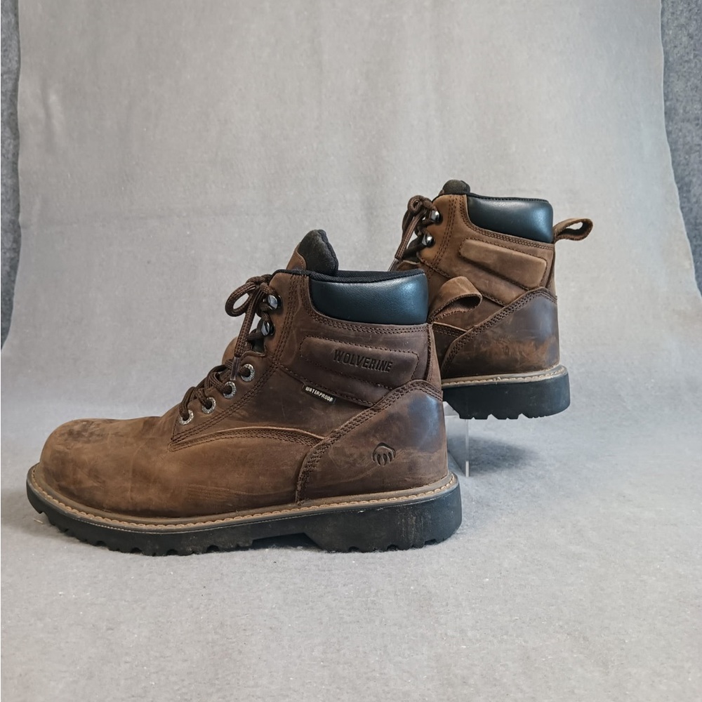 Wolverine Men's Brown Leather Steel Toed Work Boots